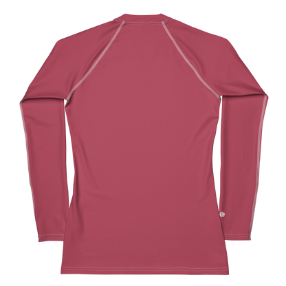 Michigan Upper Peninsula Rash Guard (w/ UP Outline) | Women's - Popstar Pink