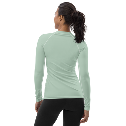 Michigan Upper Peninsula Rash Guard (w/ UP Outline) | Women's - Sea Green