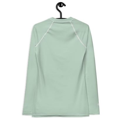 Michigan Upper Peninsula Rash Guard (w/ UP Outline) | Women's - Sea Green