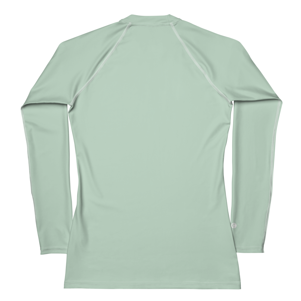 Michigan Upper Peninsula Rash Guard (w/ UP Outline) | Women's - Sea Green