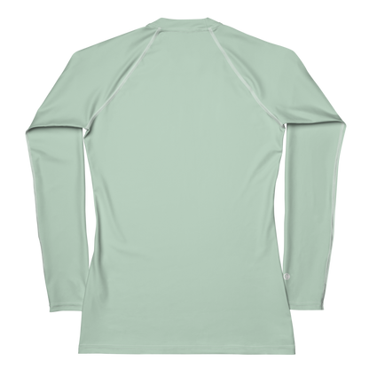 Michigan Upper Peninsula Rash Guard (w/ UP Outline) | Women's - Sea Green