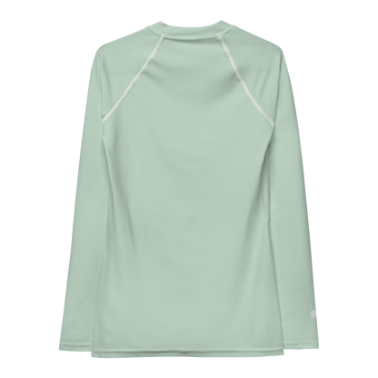 Michigan Upper Peninsula Rash Guard (w/ UP Outline) | Women's - Sea Green