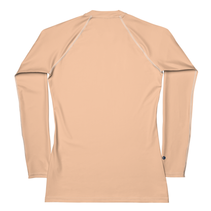 Michigan Upper Peninsula Rash Guard (w/ UP Outline) | Women's - Peach