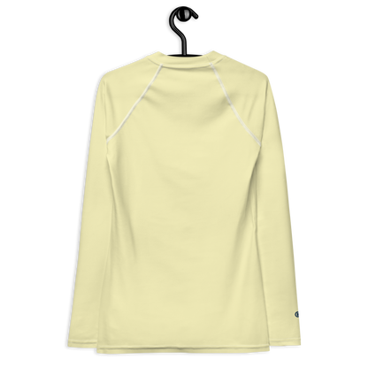 Michigan Upper Peninsula Rash Guard (w/ UP Outline) | Women's - Canary Yellow