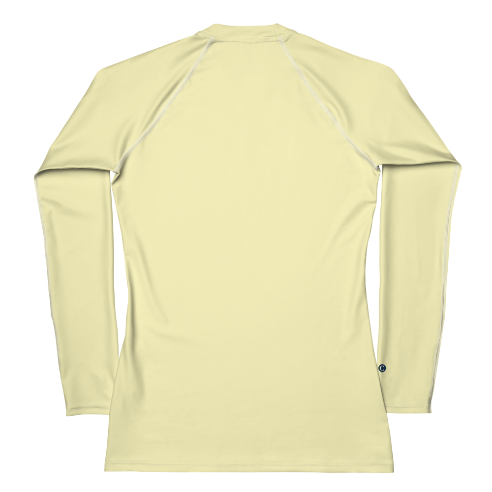 Michigan Upper Peninsula Rash Guard (w/ UP Outline) | Women's - Canary Yellow