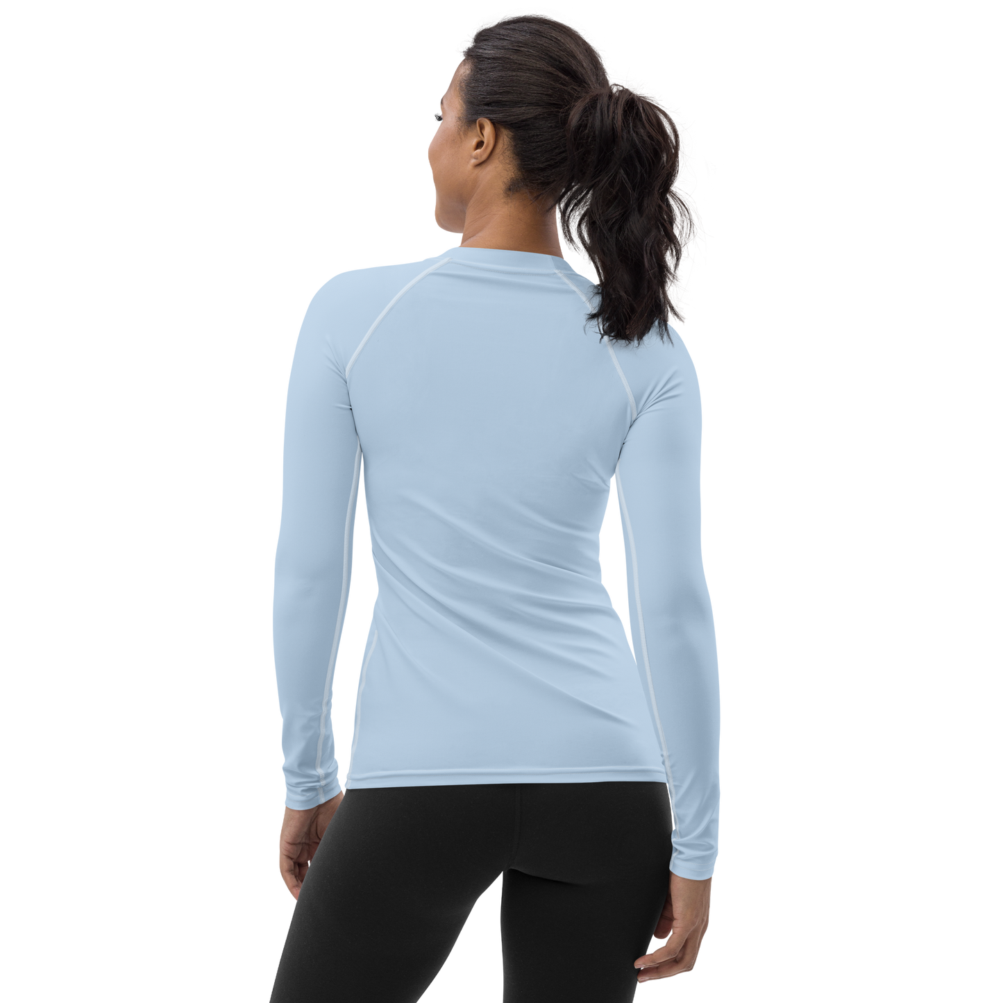 Michigan Upper Peninsula Rash Guard (w/ UP Outline) | Women's - Light Blue