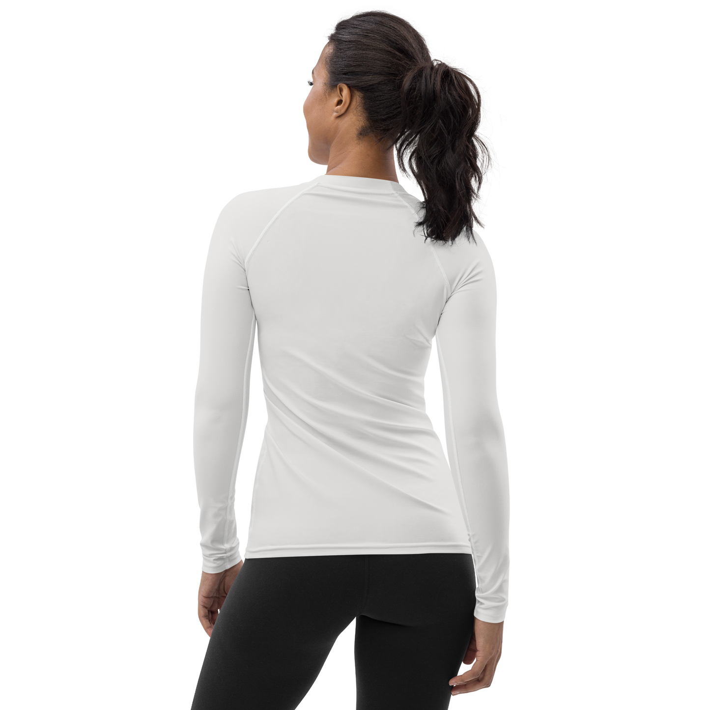 Michigan Upper Peninsula Rash Guard (w/ UP Outline) | Women's - Birch Bark White