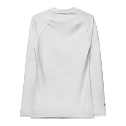 Michigan Upper Peninsula Rash Guard (w/ UP Outline) | Women's - Birch Bark White