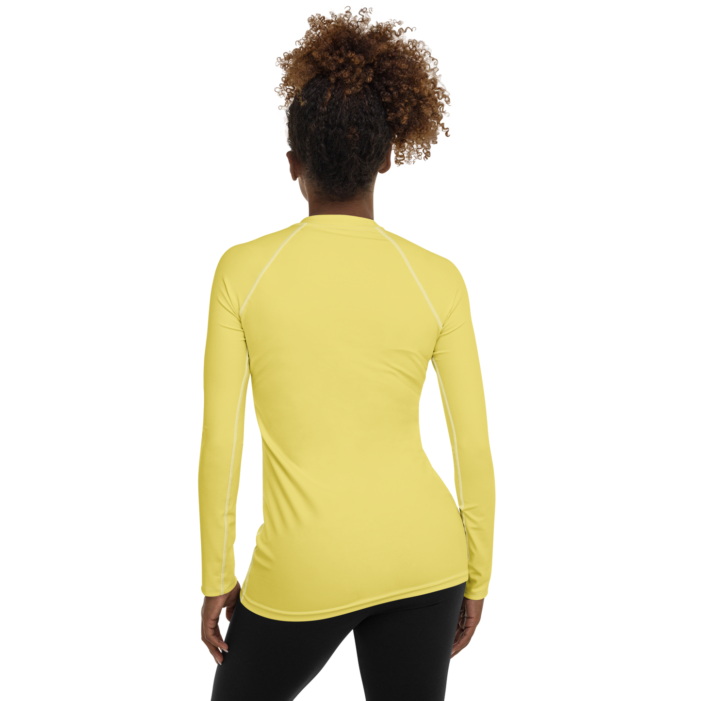 Michigan Upper Peninsula Rash Guard (w/ UP Outline) | Women's - Cherry Yellow