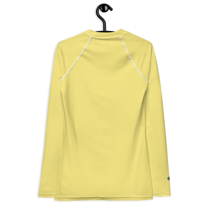 Michigan Upper Peninsula Rash Guard (w/ UP Outline) | Women's - Cherry Yellow