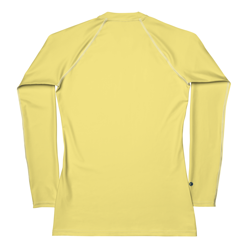 Michigan Upper Peninsula Rash Guard (w/ UP Outline) | Women's - Cherry Yellow