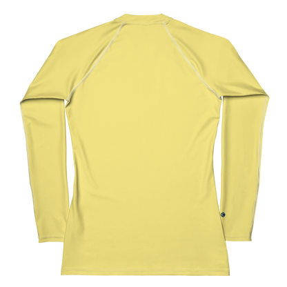 Michigan Upper Peninsula Rash Guard (w/ UP Outline) | Women's - Cherry Yellow