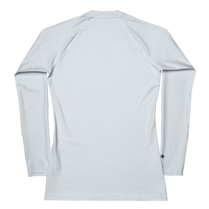 Michigan Upper Peninsula Rash Guard (w/ UP Outline) | Women's - Gossy White