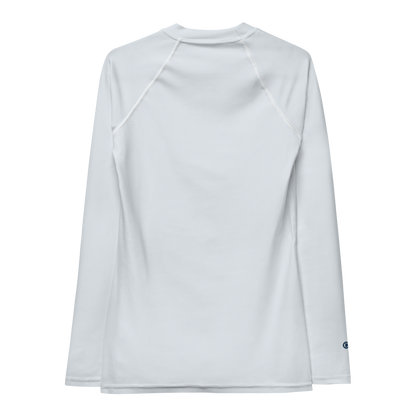 Michigan Upper Peninsula Rash Guard (w/ UP Outline) | Women's - Gossy White