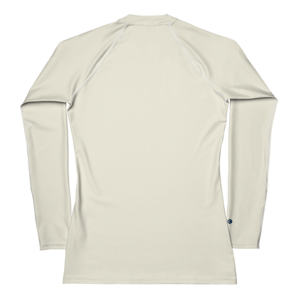 Michigan Upper Peninsula Rash Guard (w/ UP Outline) | Women's - Ivory White