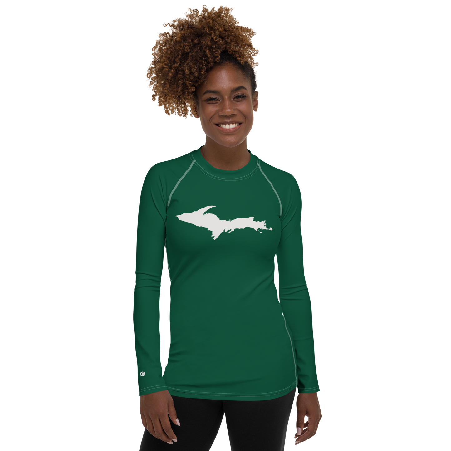 Michigan Upper Peninsula Rash Guard (w/ UP Outline) | Women's - Superior Gold