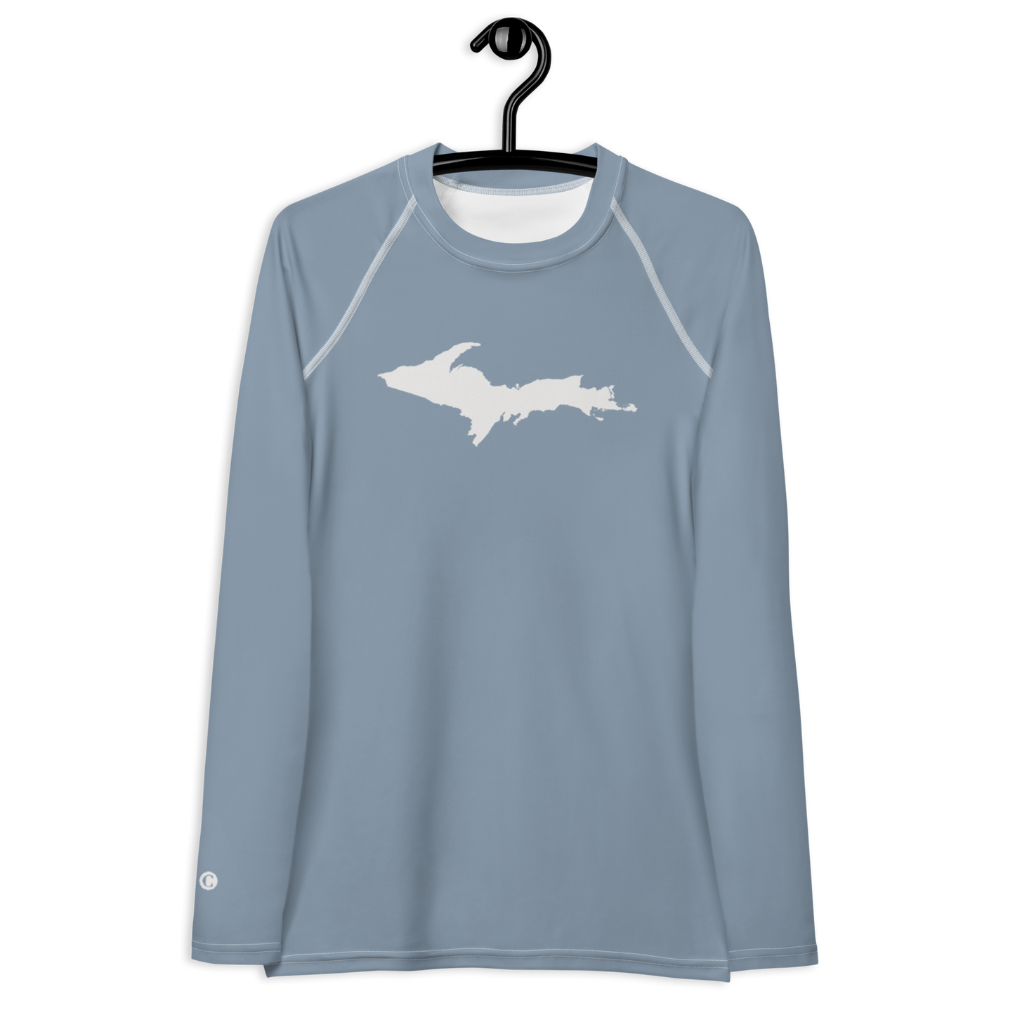 Michigan Upper Peninsula Rash Guard (w/ UP Outline) | Women's - B-24 Grey