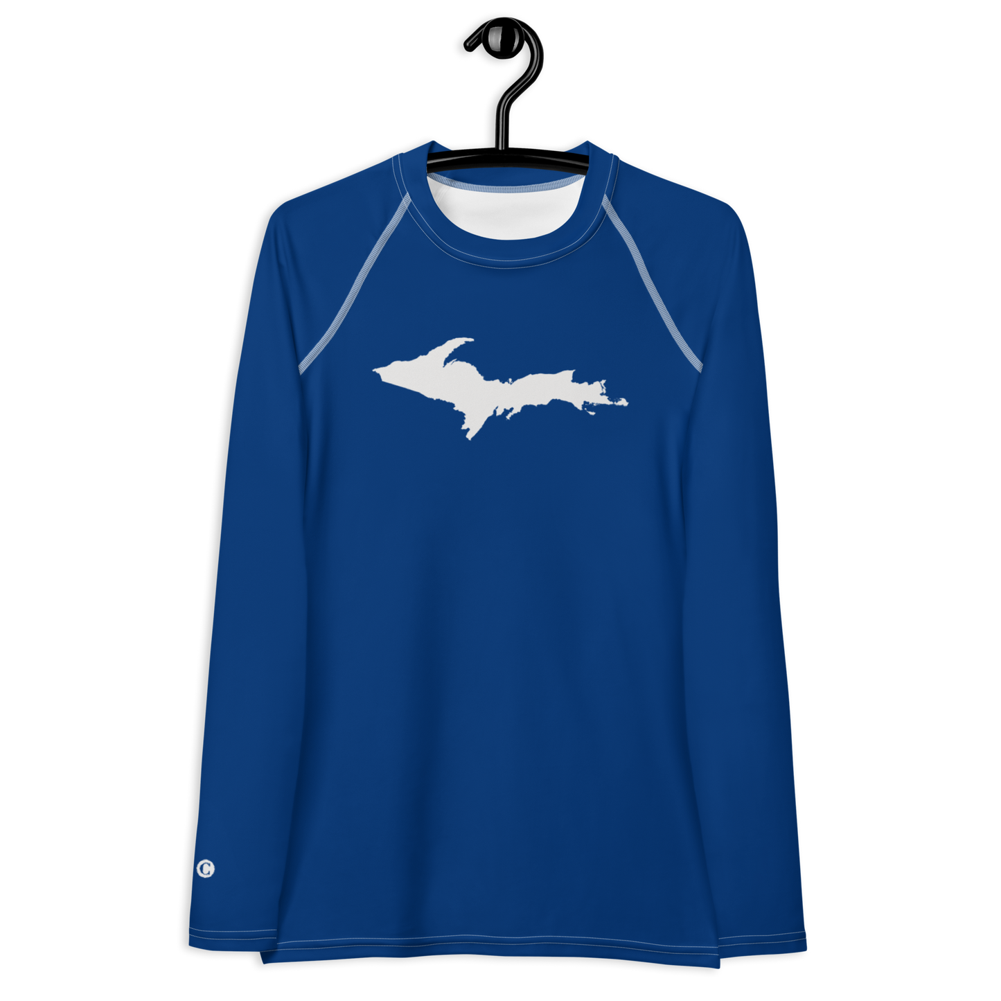 Michigan Upper Peninsula Rash Guard (w/ UP Outline) | Women's - Dearborn Blue