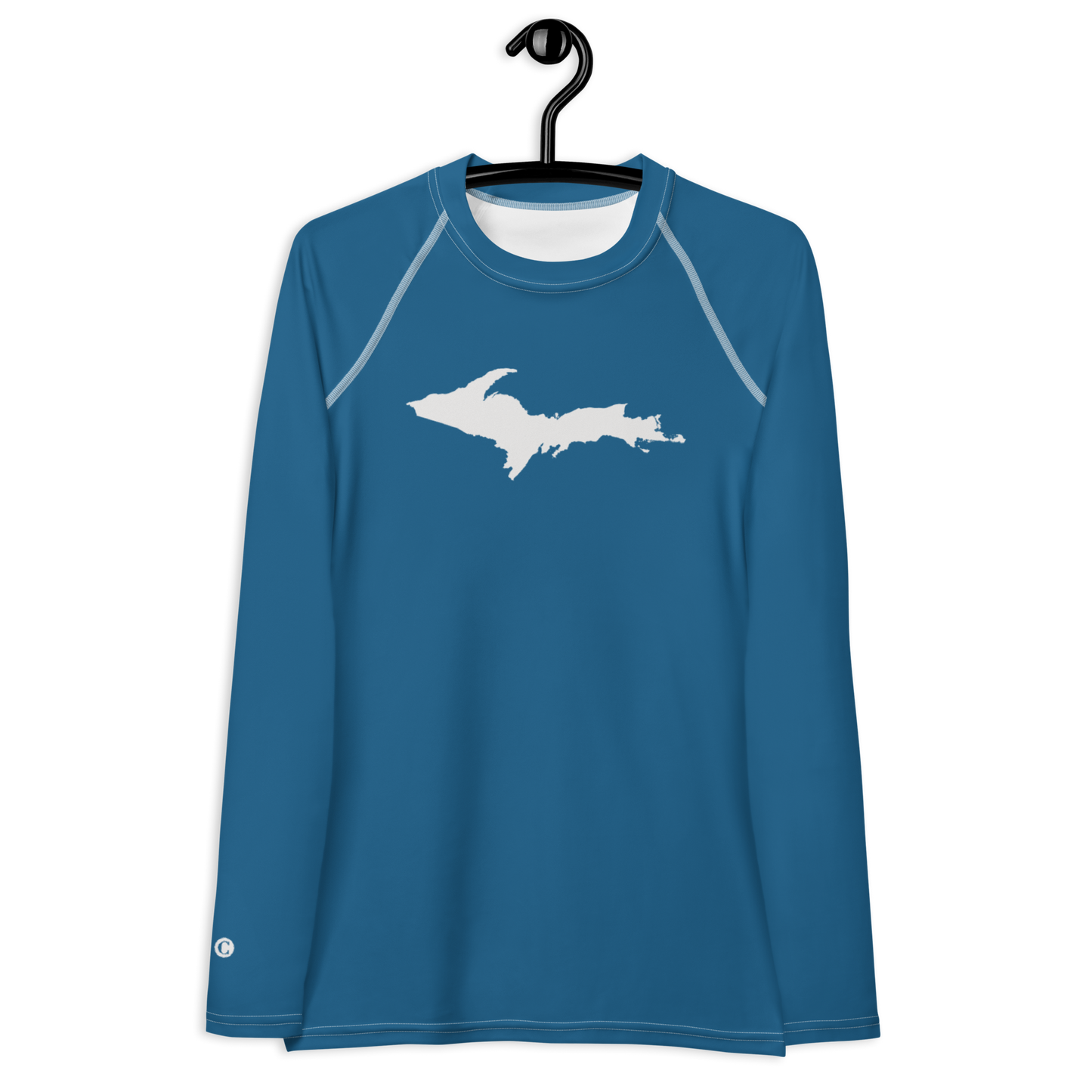 Michigan Upper Peninsula Rash Guard (w/ UP Outline) | Women's - Blueberry