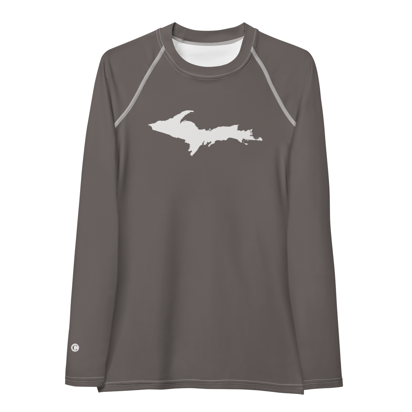 Michigan Upper Peninsula Rash Guard (w/ UP Outline) | Women's - Warren Tank Grey