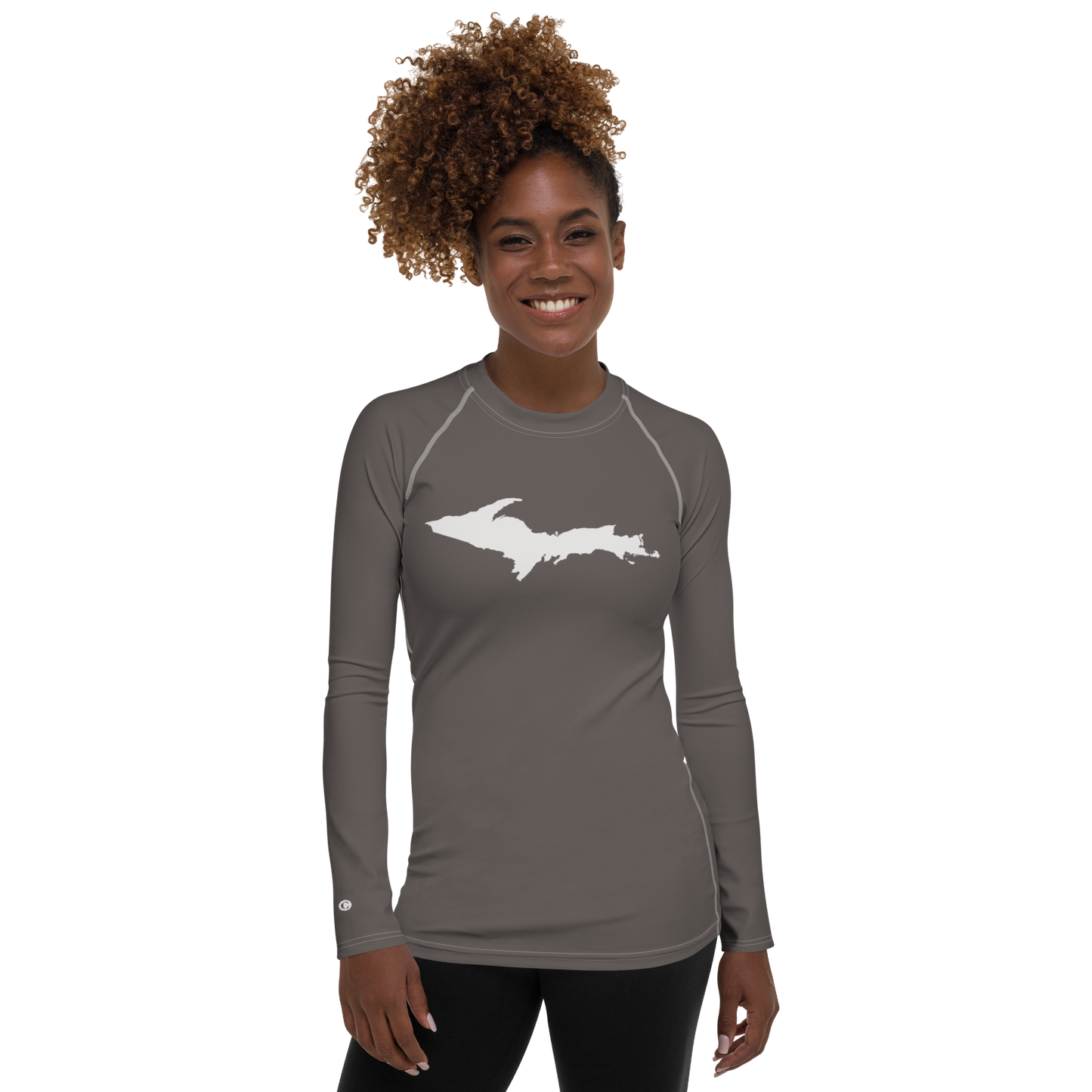 Michigan Upper Peninsula Rash Guard (w/ UP Outline) | Women's - Warren Tank Grey