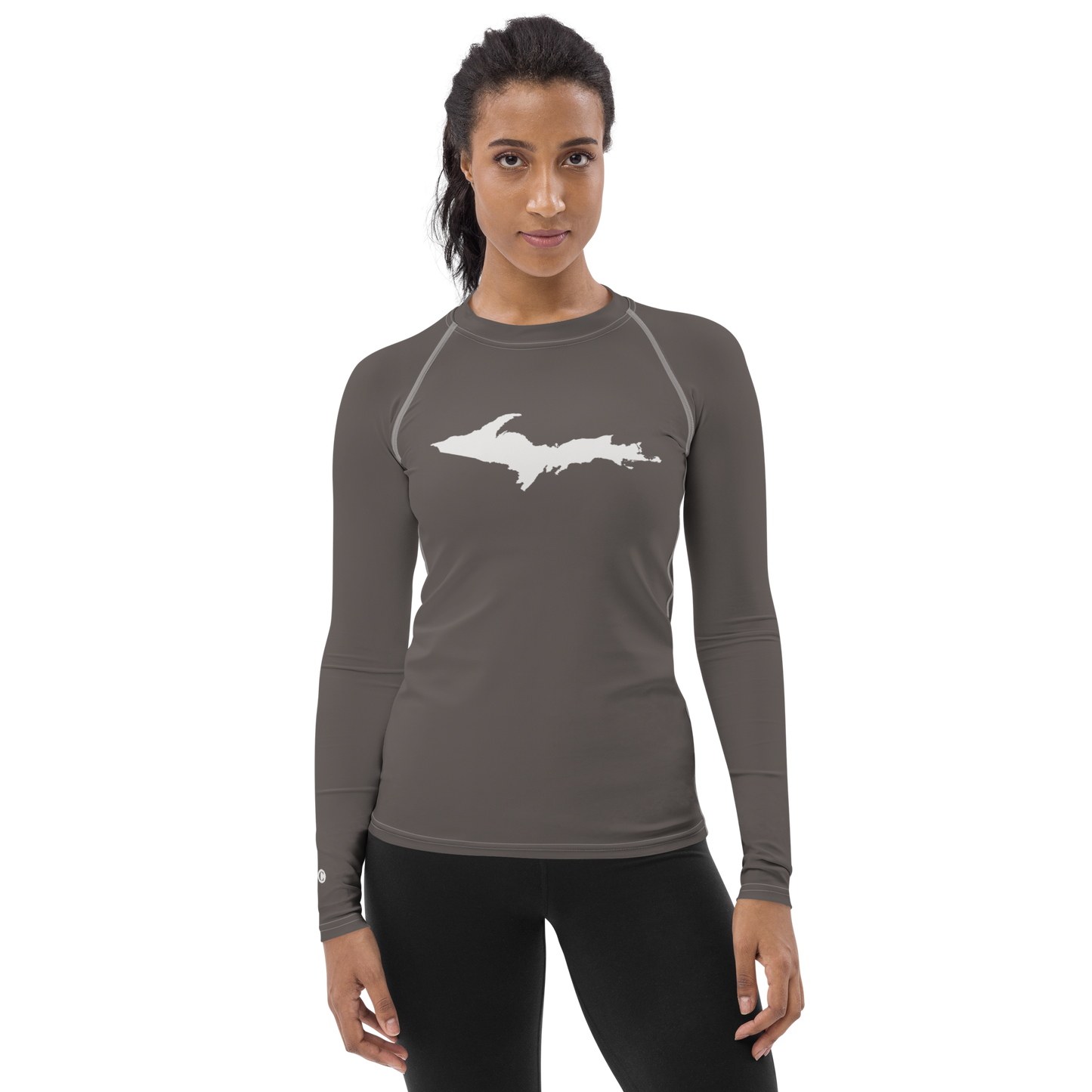 Michigan Upper Peninsula Rash Guard (w/ UP Outline) | Women's - Warren Tank Grey