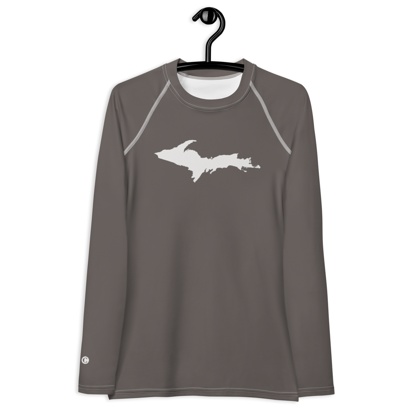 Michigan Upper Peninsula Rash Guard (w/ UP Outline) | Women's - Warren Tank Grey