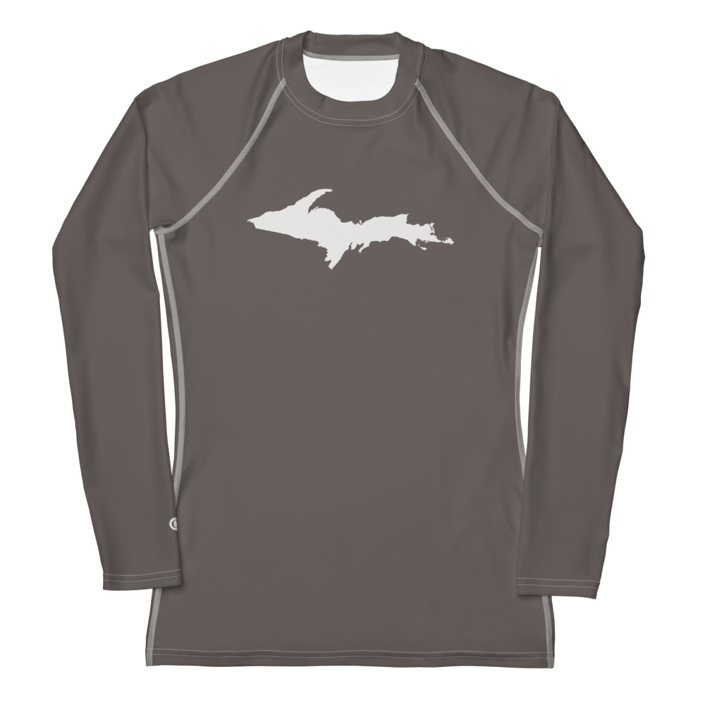 Michigan Upper Peninsula Rash Guard (w/ UP Outline) | Women's - Warren Tank Grey