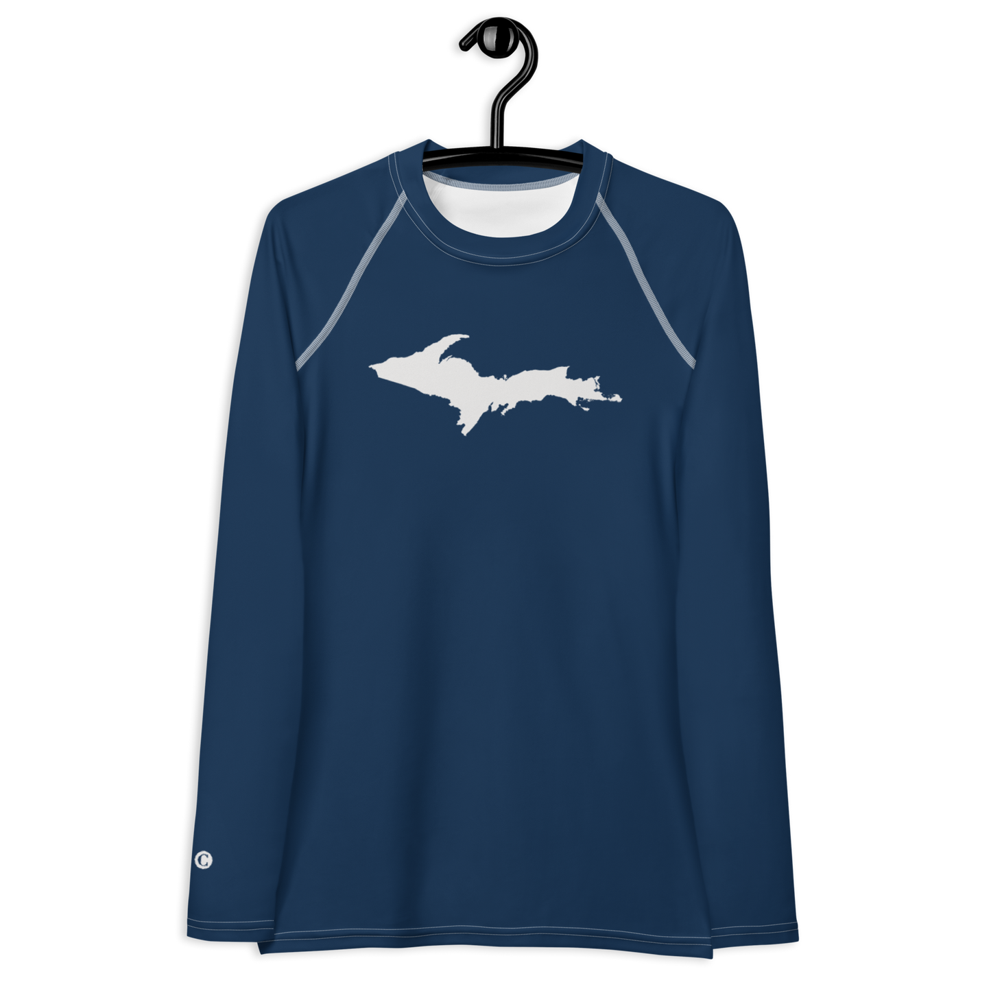 Michigan Upper Peninsula Rash Guard (w/ UP Outline) | Women's - Navy