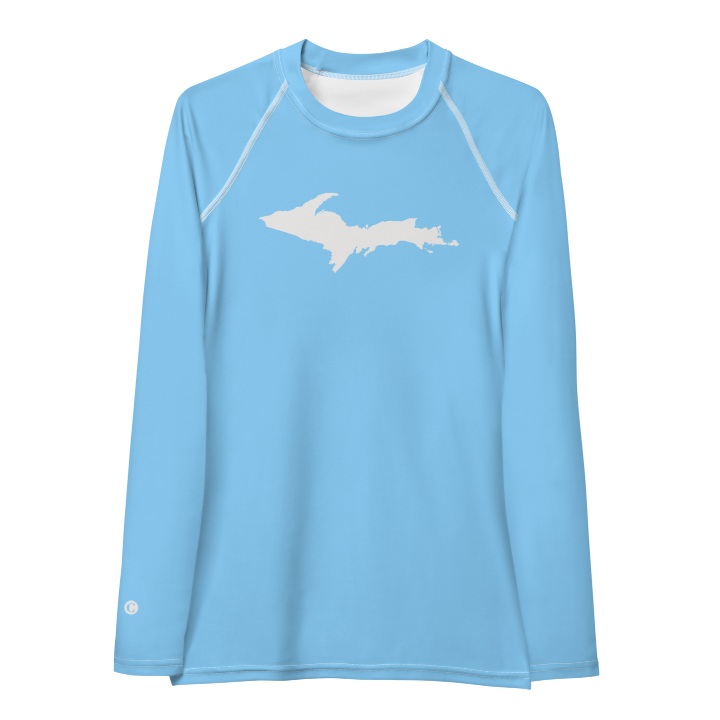 Michigan Upper Peninsula Rash Guard (w/ UP Outline) | Women's - DTW Blue