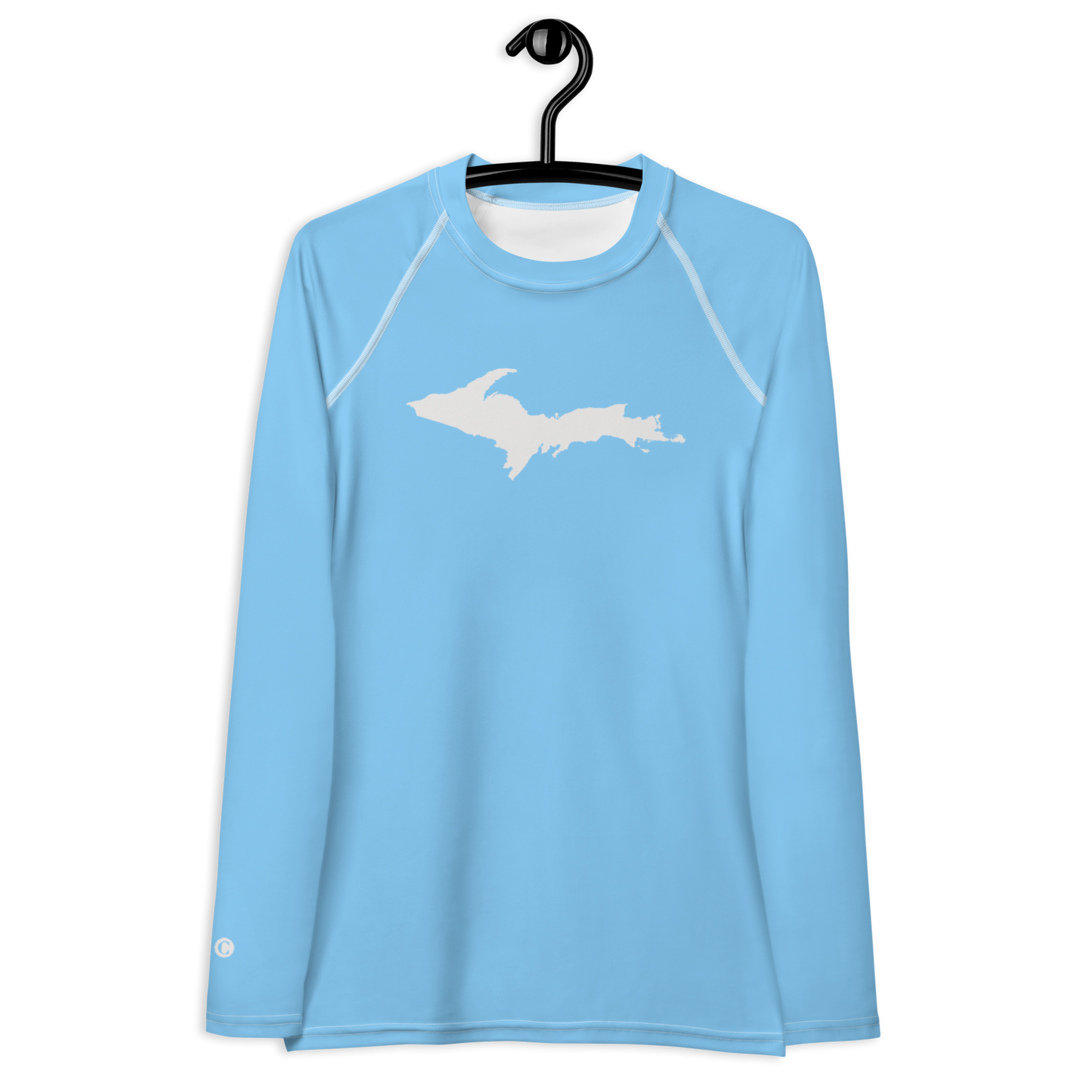 Michigan Upper Peninsula Rash Guard (w/ UP Outline) | Women's - DTW Blue