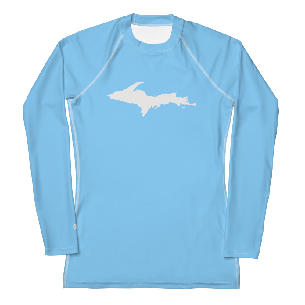 Michigan Upper Peninsula Rash Guard (w/ UP Outline) | Women's - DTW Blue