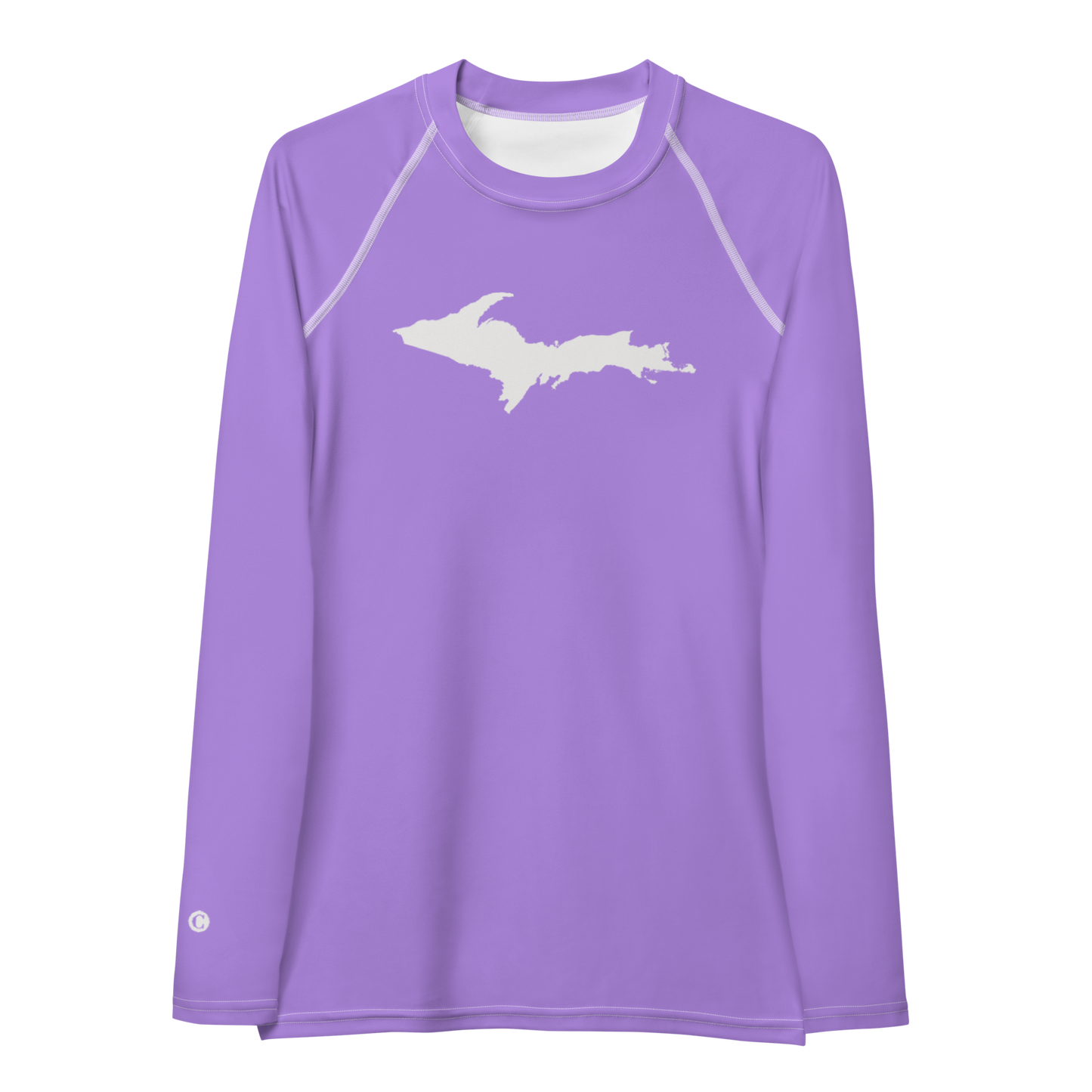 Michigan Upper Peninsula Rash Guard (w/ UP Outline) | Women's - Lavender