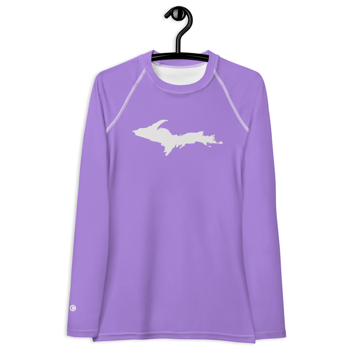 Michigan Upper Peninsula Rash Guard (w/ UP Outline) | Women's - Lavender