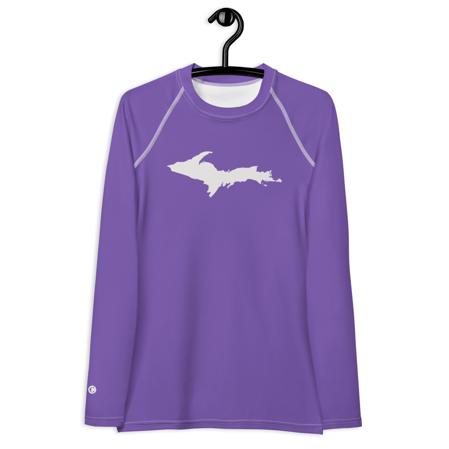 Michigan Upper Peninsula Rash Guard (w/ UP Outline) | Women's - Lake Iris