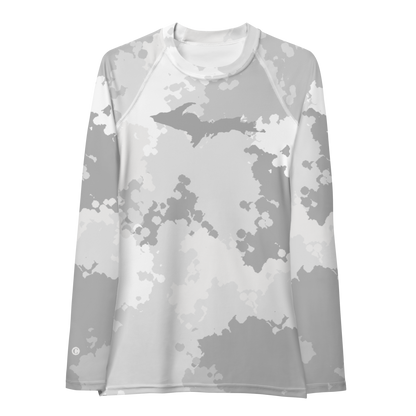 Michigan Upper Peninsula Rash Guard (w/ UP Outline) | Women's - Snow Camo