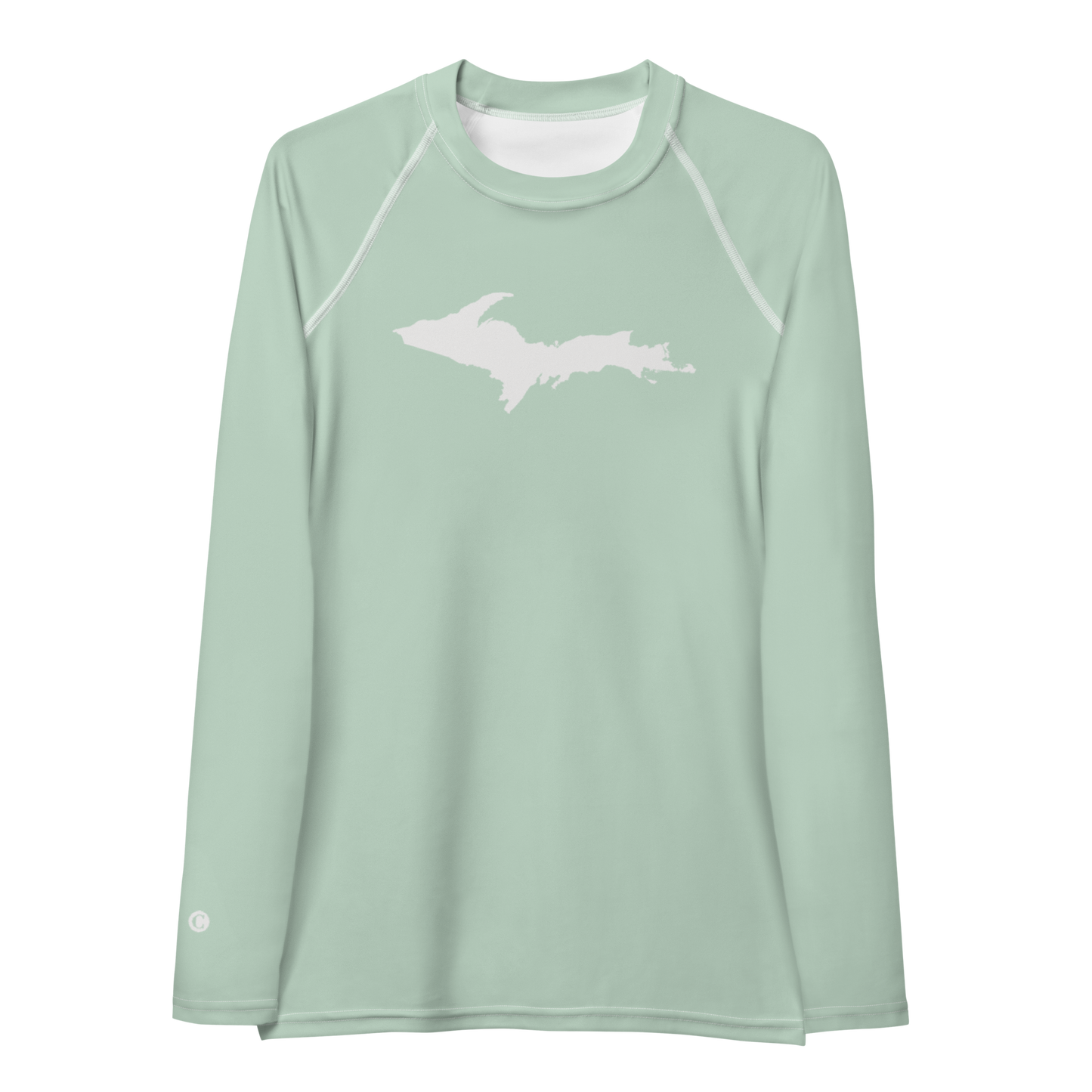 Michigan Upper Peninsula Rash Guard (w/ UP Outline) | Women's - Sea Green