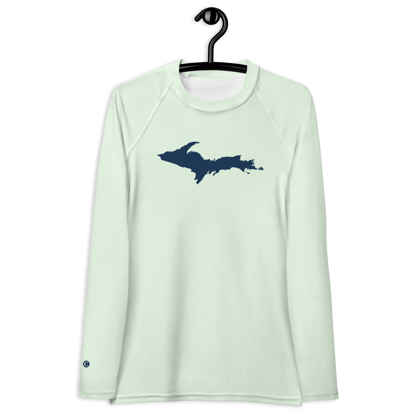 Michigan Upper Peninsula Rash Guard (w/ UP Outline) | Women's - Dew Green