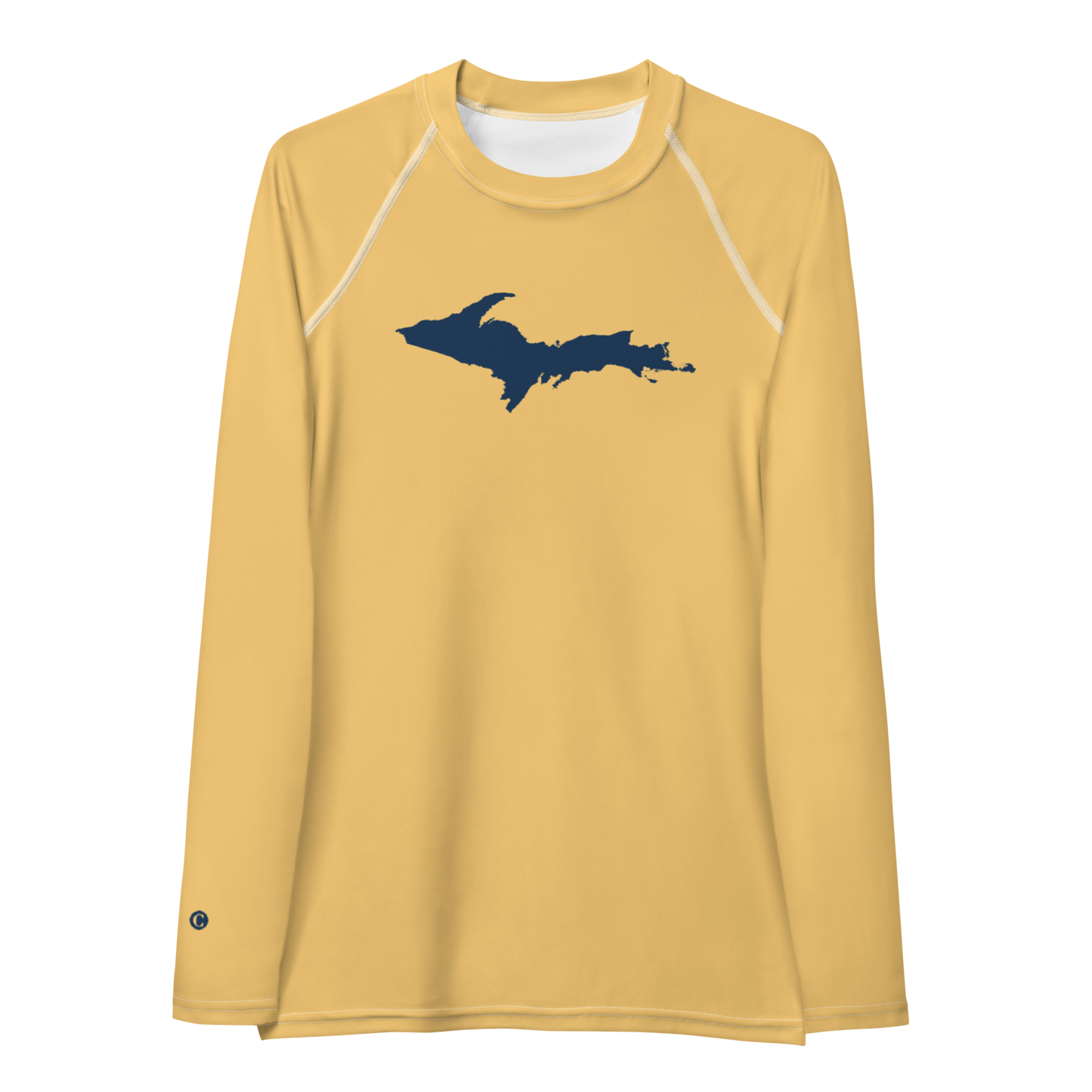 Michigan Upper Peninsula Rash Guard (w/ UP Outline) | Women's - Citrine