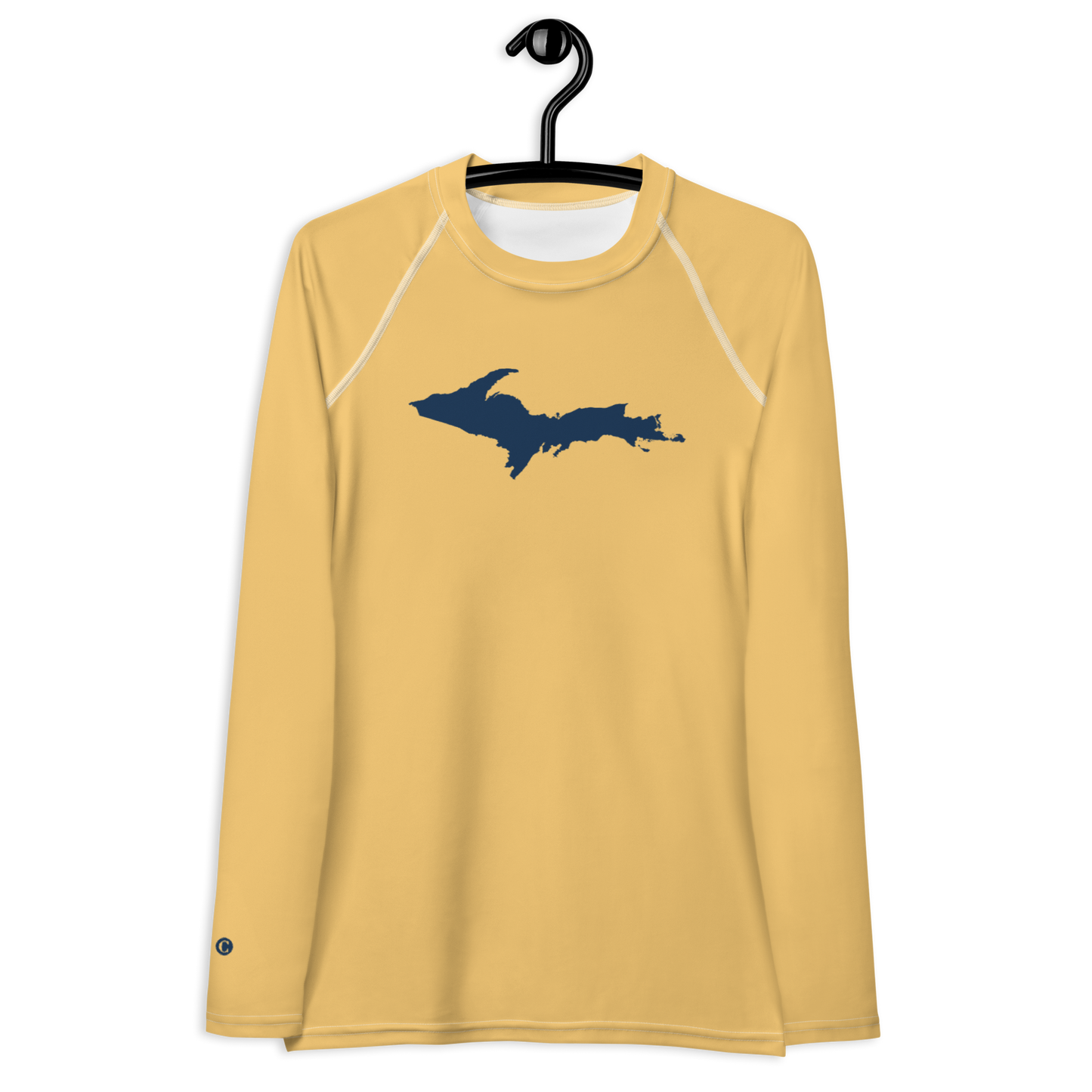 Michigan Upper Peninsula Rash Guard (w/ UP Outline) | Women's - Citrine