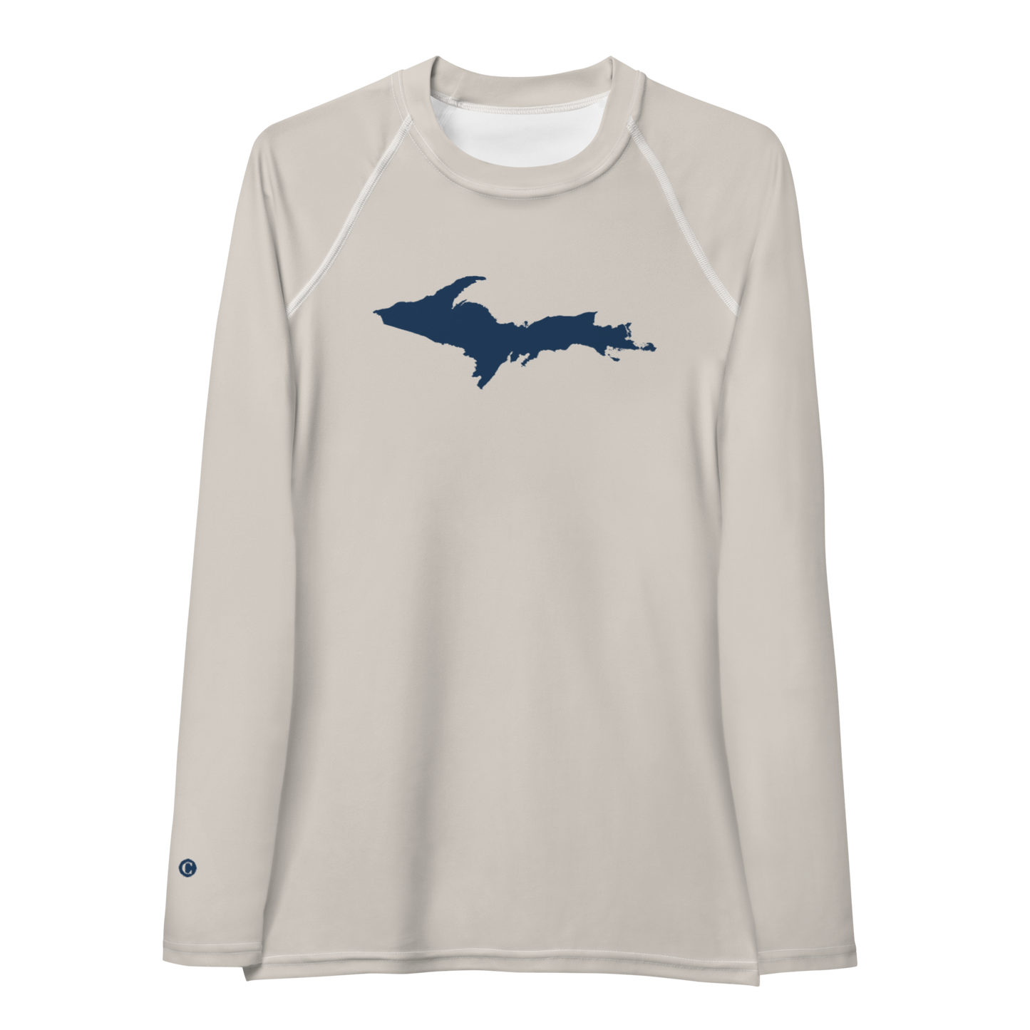 Michigan Upper Peninsula Rash Guard (w/ UP Outline) | Women's - Canvas Color