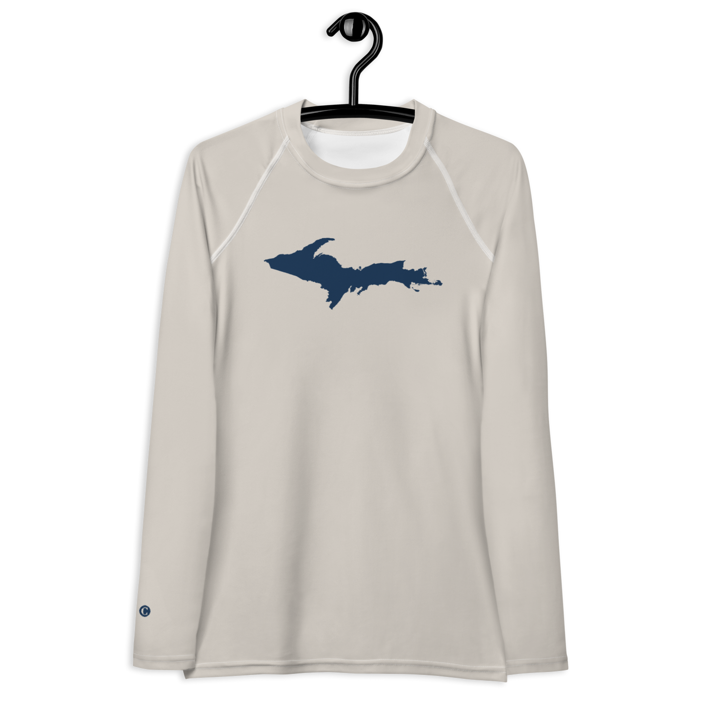 Michigan Upper Peninsula Rash Guard (w/ UP Outline) | Women's - Canvas Color