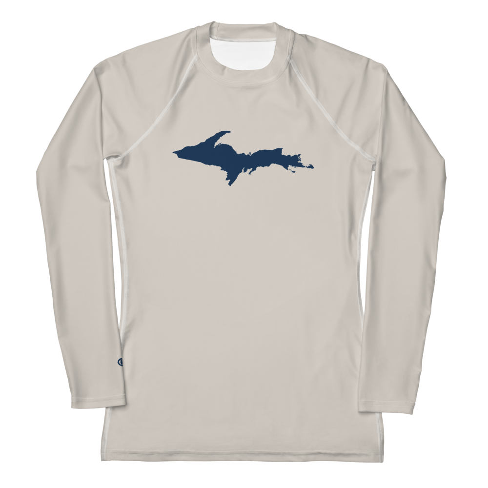 Michigan Upper Peninsula Rash Guard (w/ UP Outline) | Women's - Canvas Color