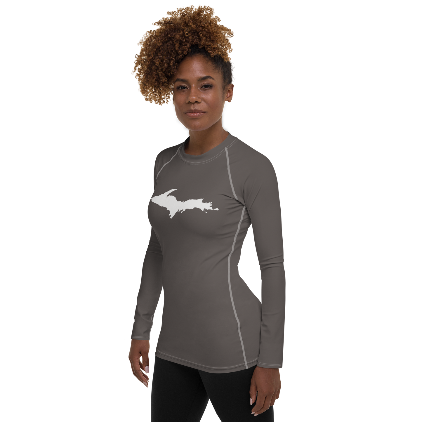 Michigan Upper Peninsula Rash Guard (w/ UP Outline) | Women's - Warren Tank Grey