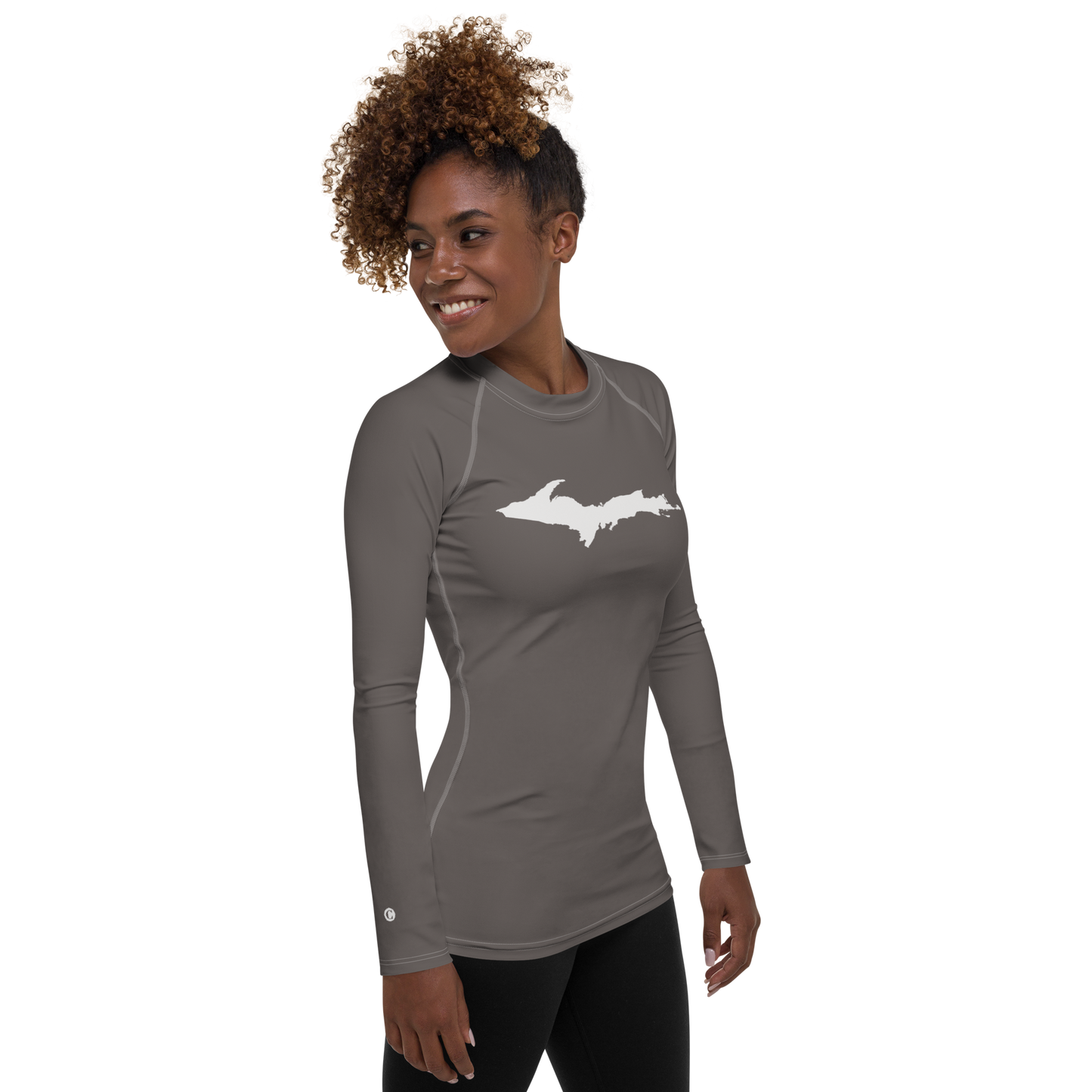 Michigan Upper Peninsula Rash Guard (w/ UP Outline) | Women's - Warren Tank Grey