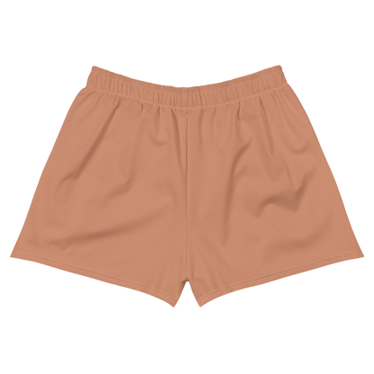 Michigan Upper Peninsula Athletic Shorts (w/ UP USA Flag Outline) | Women's - Copper Color