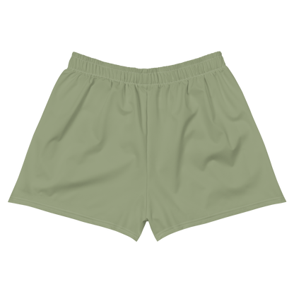 Michigan Upper Peninsula Athletic Shorts (w/ UP USA Flag Outline) | Women's - Beachgrass Green