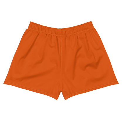 Michigan Upper Peninsula Athletic Shorts (w/ UP USA Flag Outline) | Women's - Maple Leaf Orange