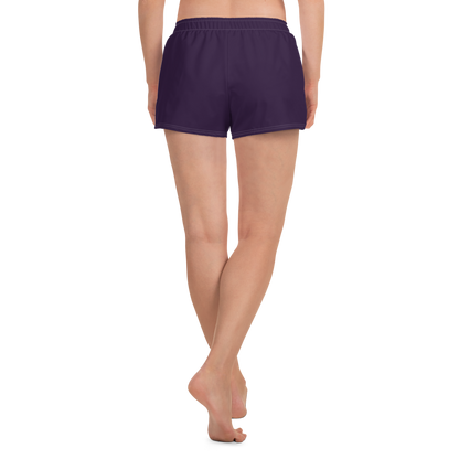 Michigan Upper Peninsula Athletic Shorts (w/ UP USA Flag Outline) | Women's - Blackcurrant