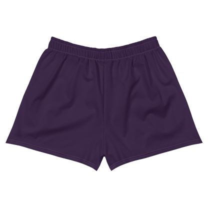 Michigan Upper Peninsula Athletic Shorts (w/ UP USA Flag Outline) | Women's - Blackcurrant